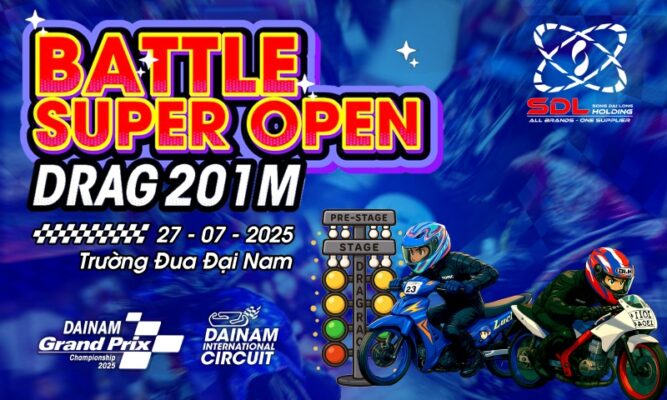 Song Đại Long đồng hành cùng giải đua “Battle Super Open Drag 201M”